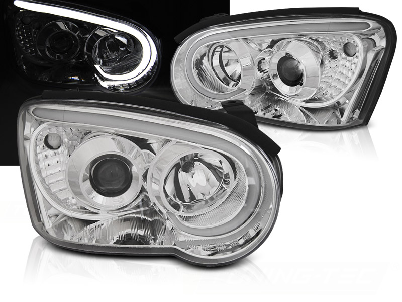 Predné svetlá Subaru Impreza II 03-05 Tube Light Chrome