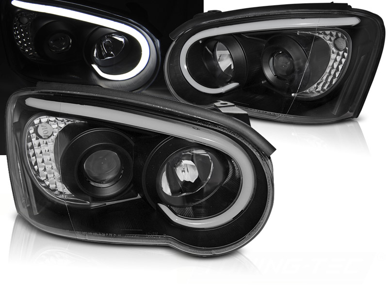 Predné svetlá Subaru Impreza II 03-05 Tube Light Black