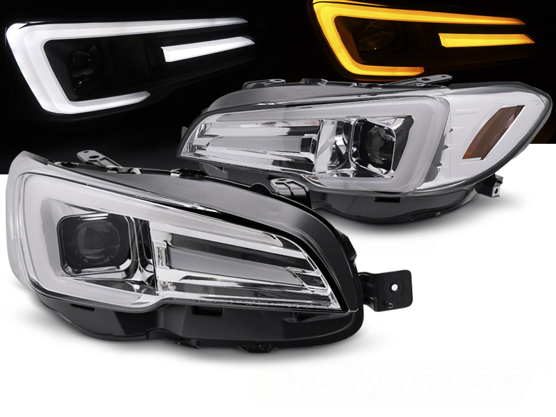 Predné LED svetlá Subaru WRX 14-22 DRL Chrome