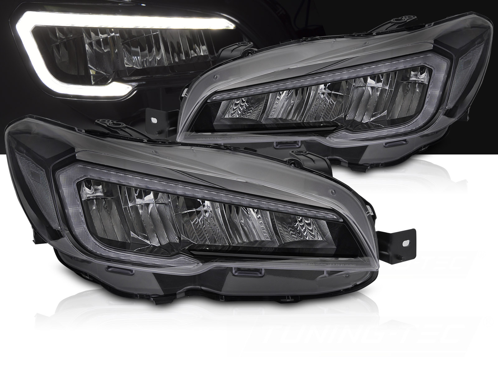Predné Full LED svetlá Subaru WRX 15-22 Tube Black (variant)
