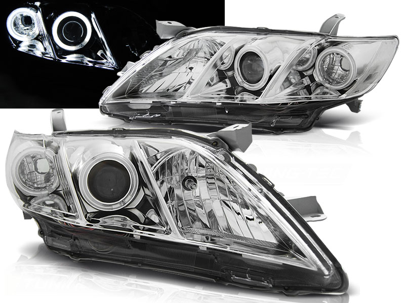 Predné svetlá Toyota Camry XV40 06-09 Angel Eyes Chrome