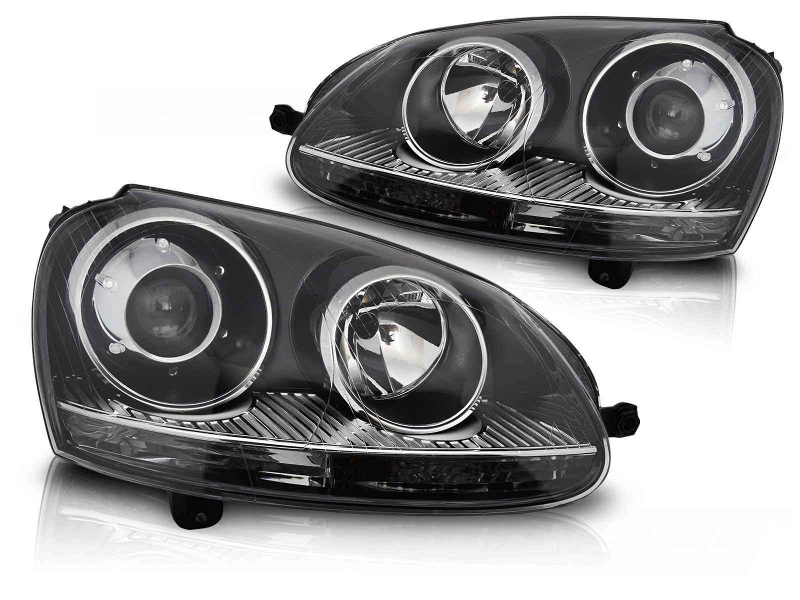 Predné svetlá Volkswagen Golf V 03-09 Black