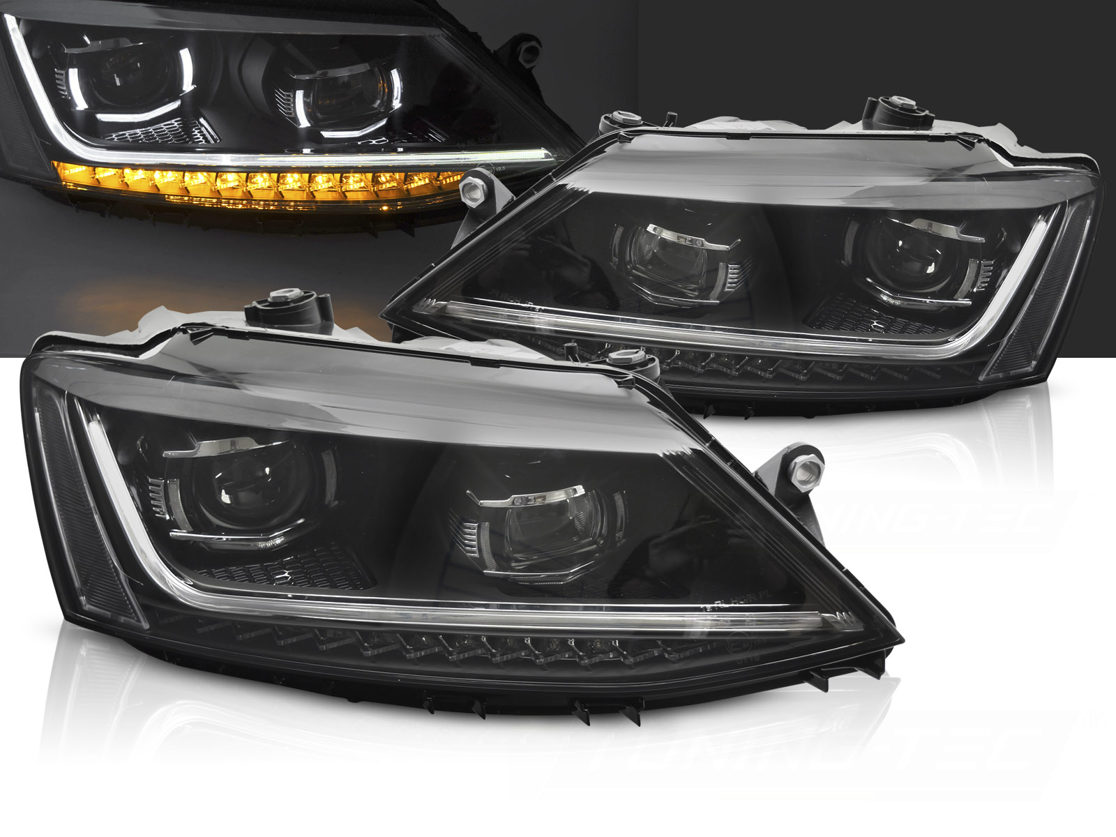 Predné svetlá Volkswagen Jetta VI 11-18 LED SEQ DRL