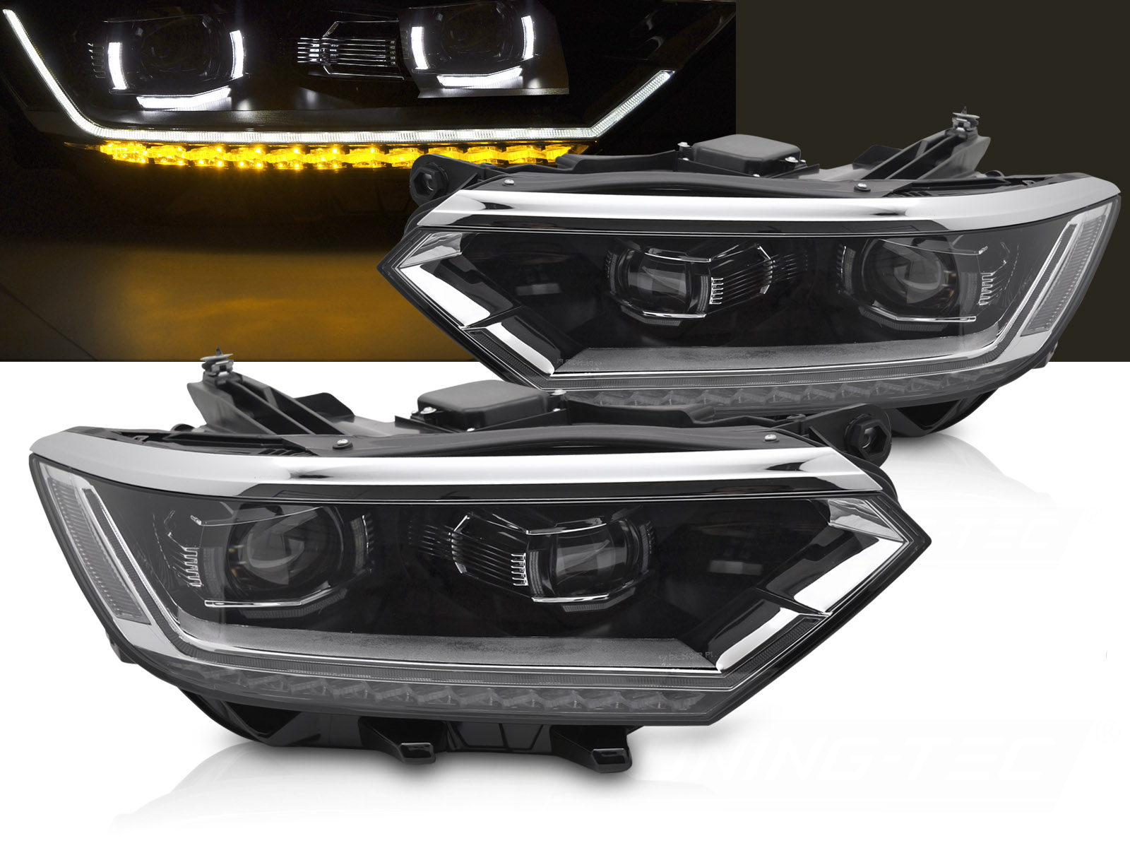 Predné Full LED svetlá Volkswagen Passat B8 14-19 SEQ DRL