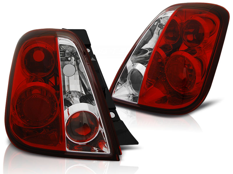 Zadné svetlá Fiat 500 07- Red White