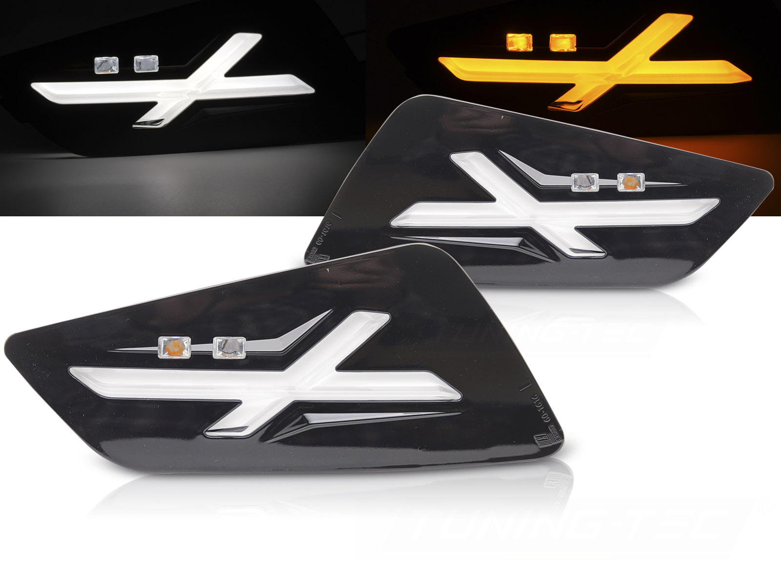 Predné smerovky Vespa GTS / GTV 300cc Glossy Black LED