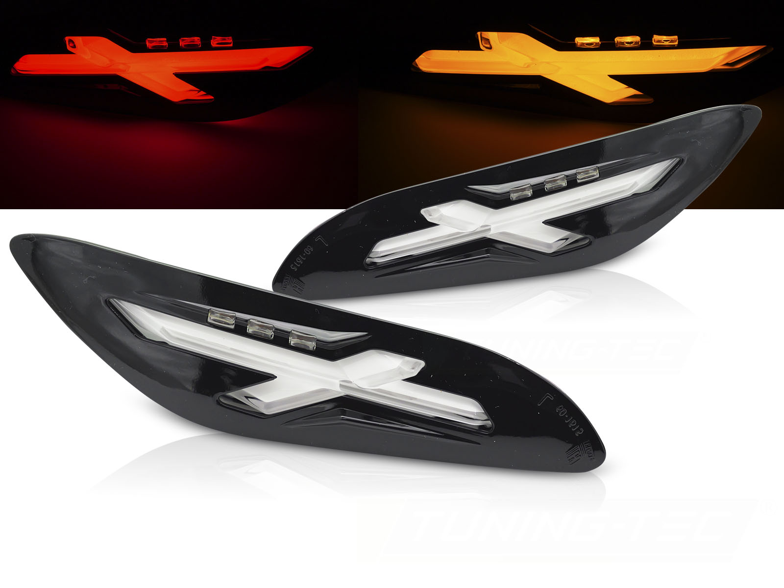 Zadné smerovky Vespa Sprint / Primavera 150cc Glossy Black LED
