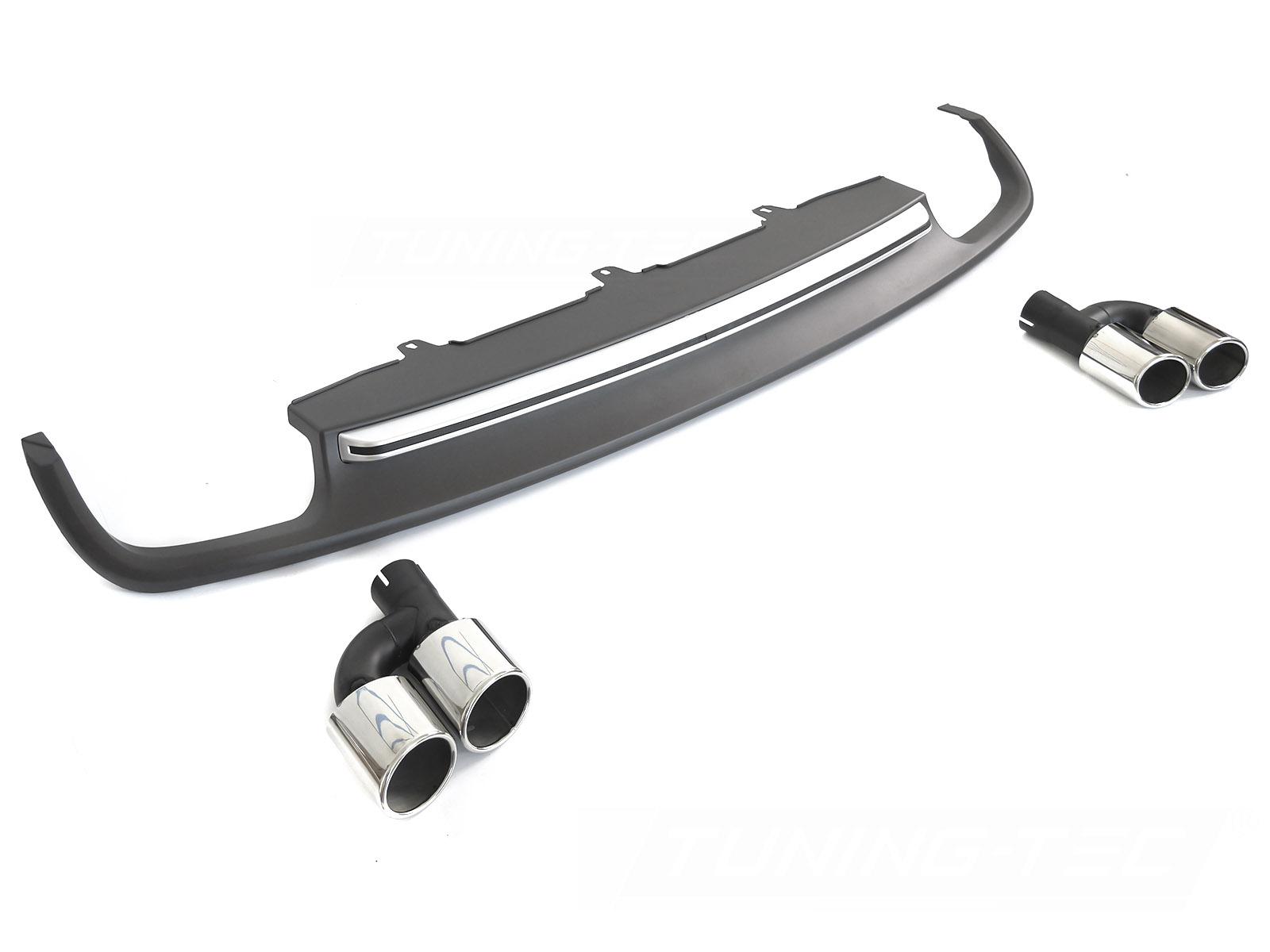 Difúzor Audi A6 C7 11-14 Silver Sport S Style Twin Outlet