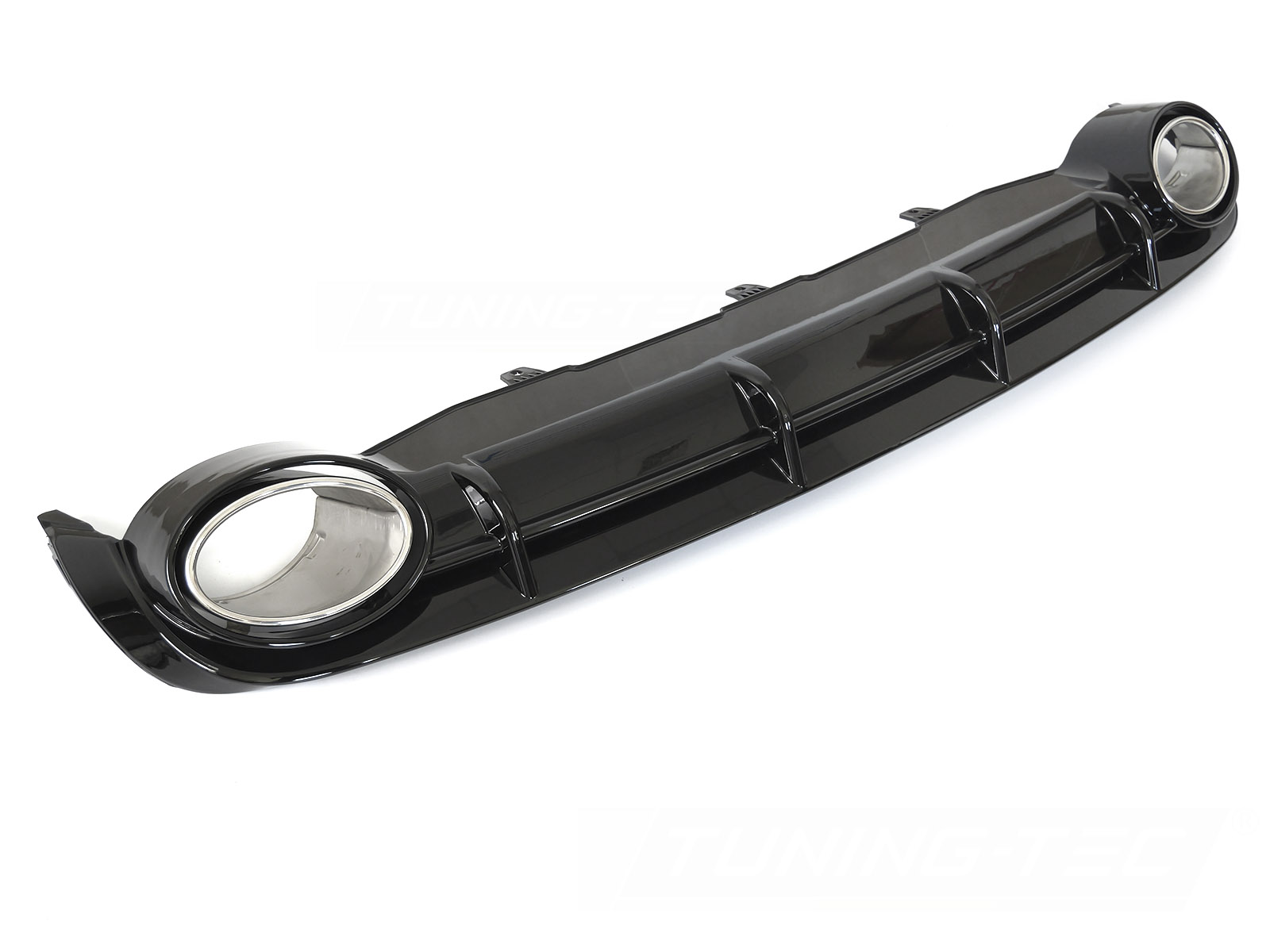 Difúzor Audi A6 C7 11-14 Twin Outlet Glossy Black Sport Style