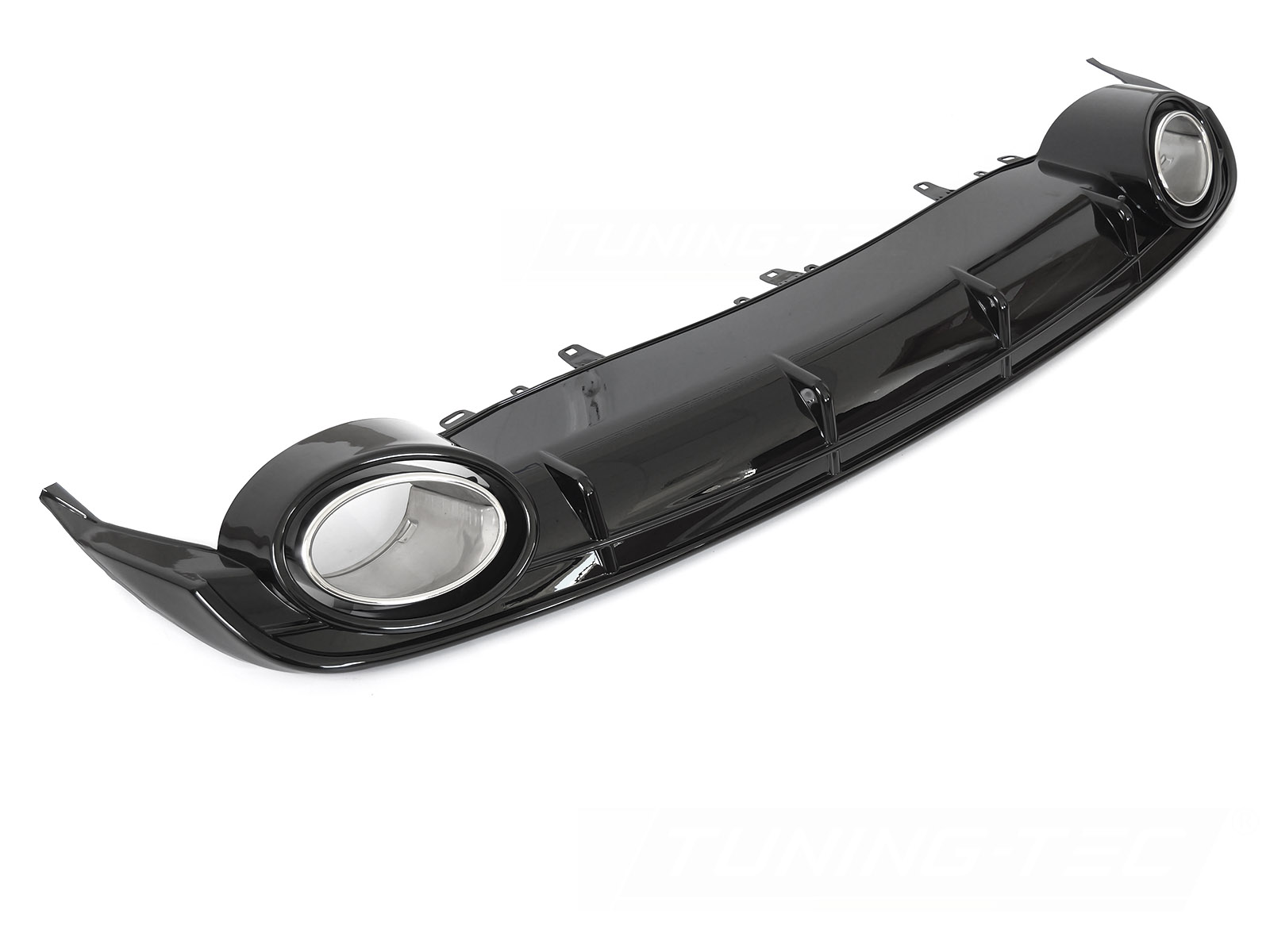 Difúzor Audi A6 C7 14-18 Twin Outlet Glossy Black Sport Style