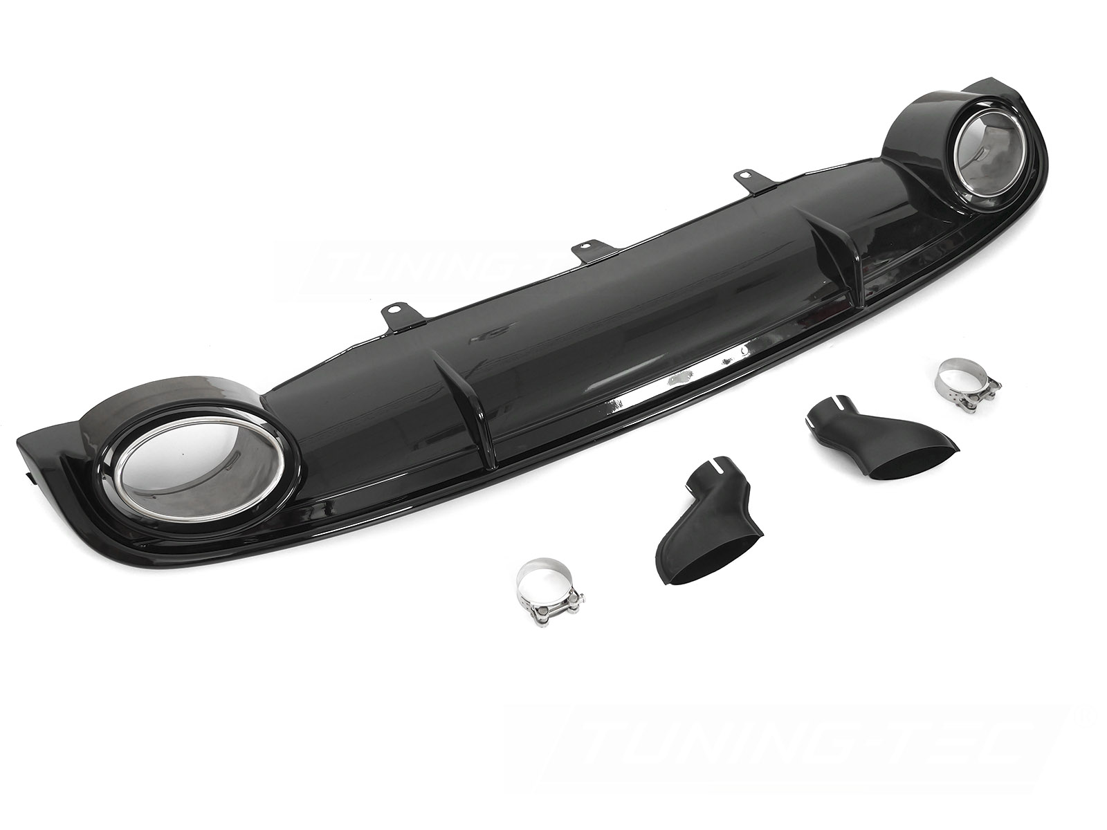 Difúzor Audi A7 C7 10-14 Twin Outlet Sport Style Glossy Black