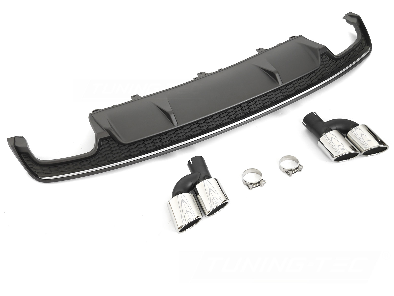 Difúzor Audi A7 C7 14-18 Sport S Style Silver-Black Twin Outlet