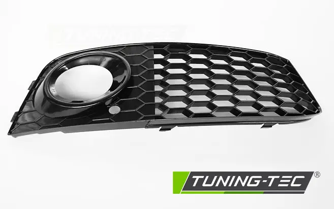 Fog Light Grilles Audi A4 B8 08-11 Glossy Black – náhľad 4