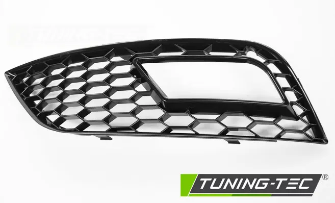 Front Fog Light Grilles Audi A4 B8 11-15 Glossy Black – náhľad 3