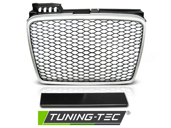 Front Grille Audi A4 (B7) 04-08 RS Style Silver – náhľad 2