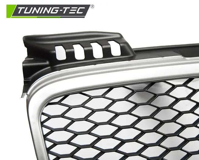 Front Grille Audi A4 (B7) 04-08 RS Style Silver – náhľad 3