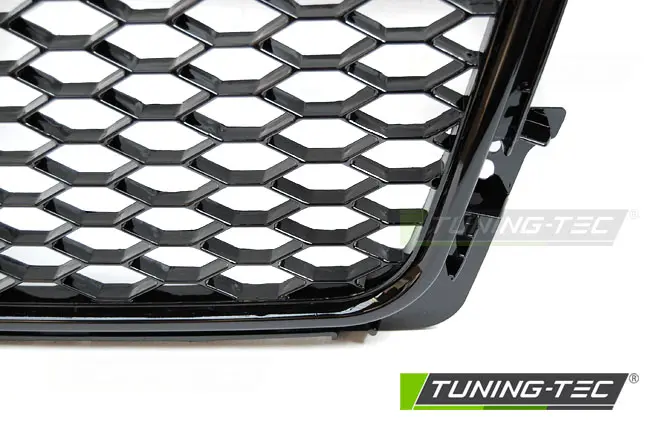 Front Grille Audi A4 B8 08-11 RS Style Glossy Black – náhľad 4