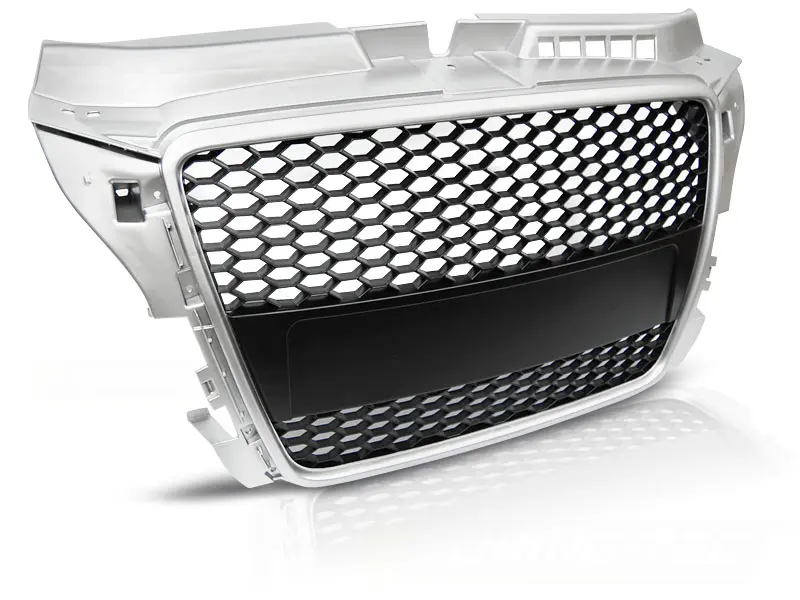 Front Grille Audi A3 8P 08-12 RS Style Silver