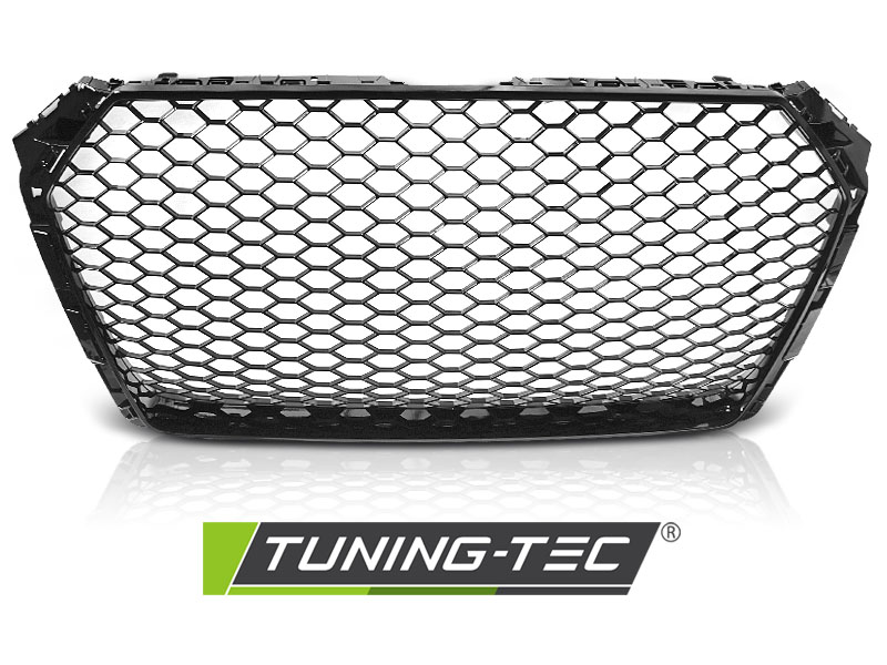Front Grille Audi A4 B9 RS Style Glossy Black – náhľad 2