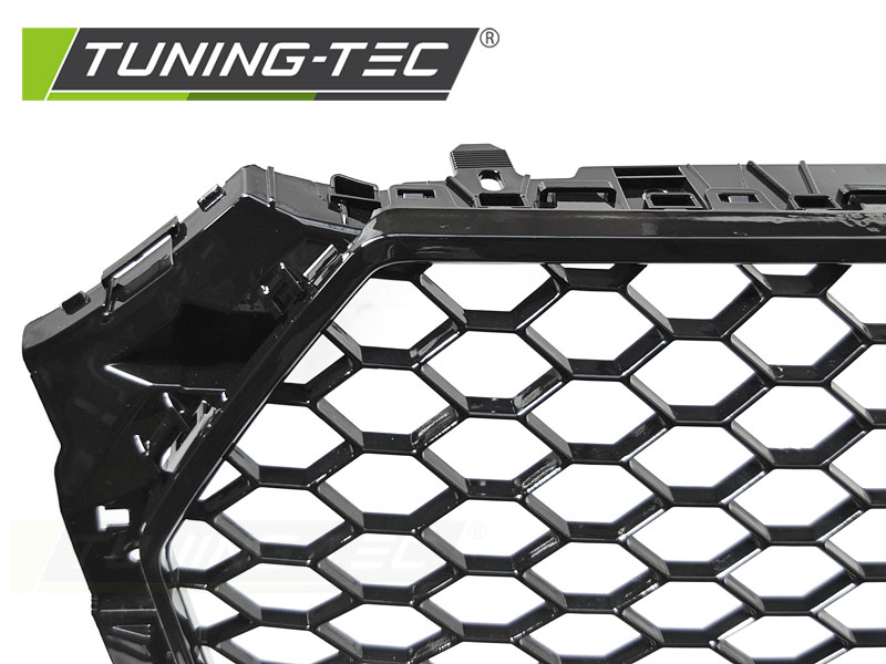 Front Grille Audi A4 B9 RS Style Glossy Black – náhľad 3