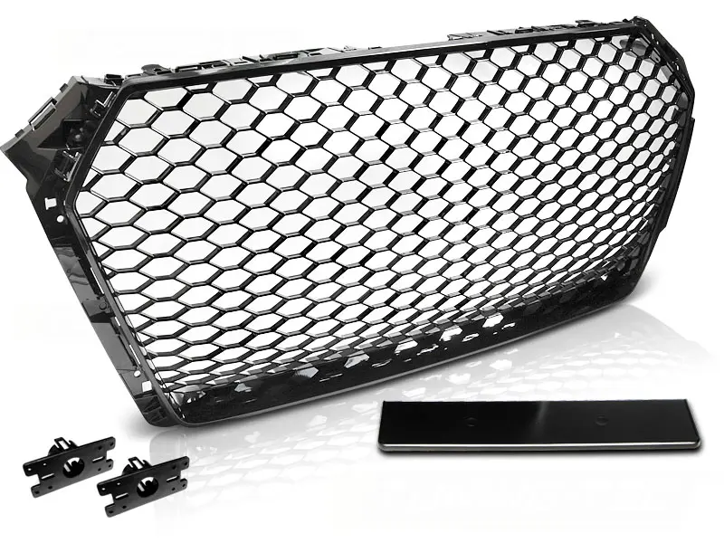 Front Grille Audi A4 B9 RS Style Glossy Black