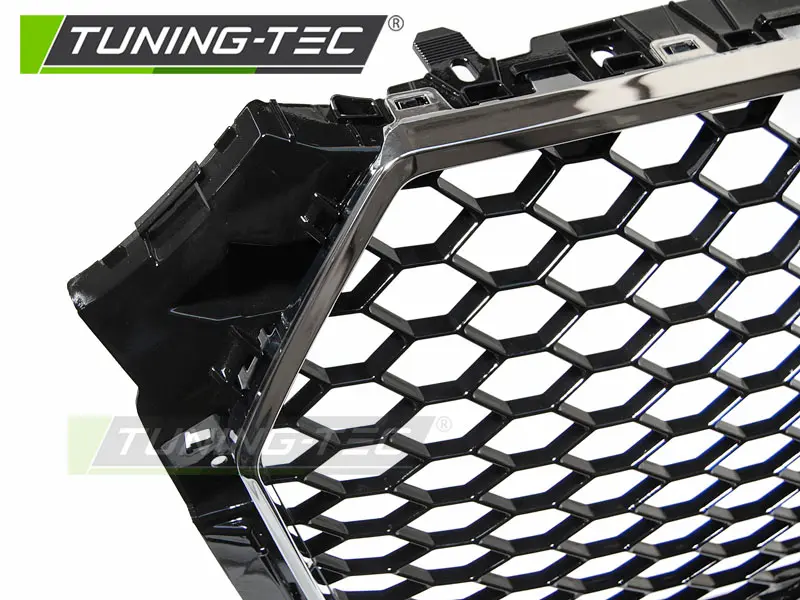 Front Grille Audi A4 B9 RS Style Black Chrome – náhľad 3