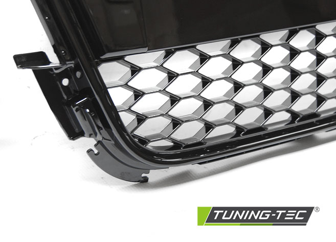 Front Grille Audi A5 07-11 RS Style Glossy Black – náhľad 4