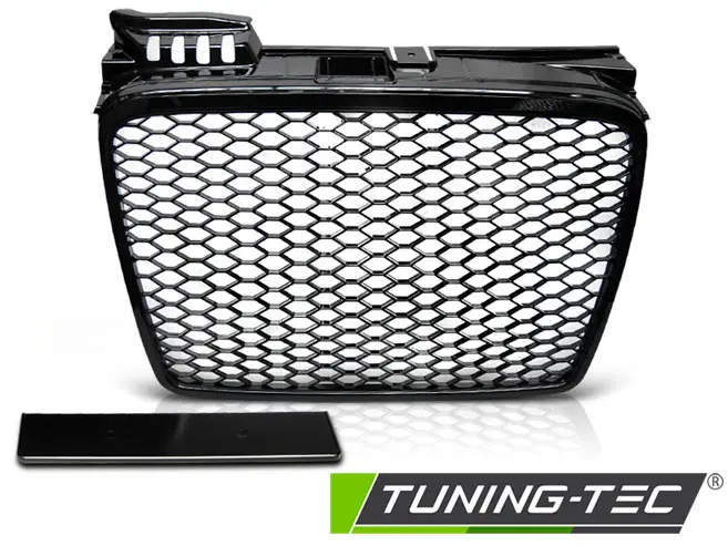 Front Grille Audi A4 B7 04-08 RS Style Glossy Black – náhľad 2