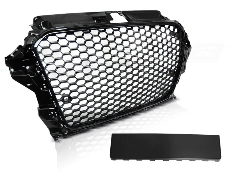 Front Grille Audi A3 8V 12-16 RS3 Style Glossy Black