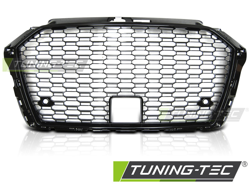Front Grille Audi A3 8V 17- RS3 Style Glossy Black – náhľad 2