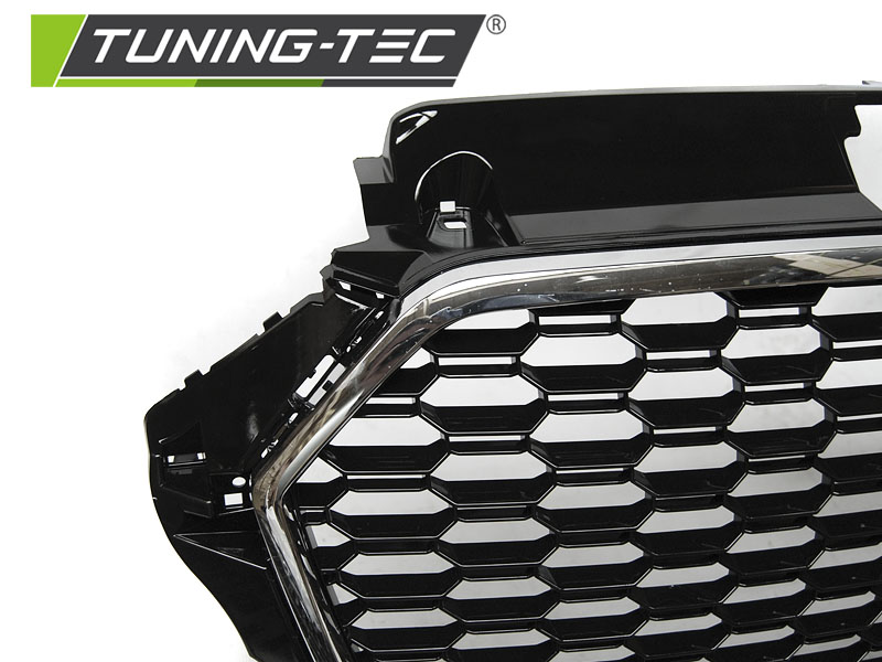 Front Grille Audi A3 8V 17- RS3 Style Black Chrome – náhľad 3