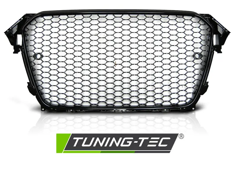 Front Grille Audi A4 B8 11-15 PDC Glossy Black – náhľad 2