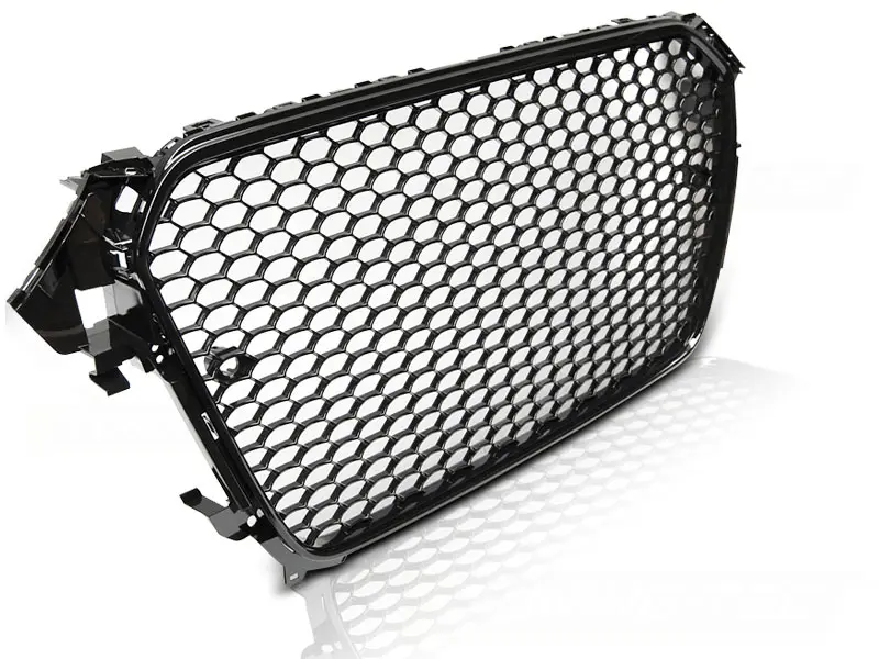 Front Grille Audi A4 B8 11-15 PDC Glossy Black