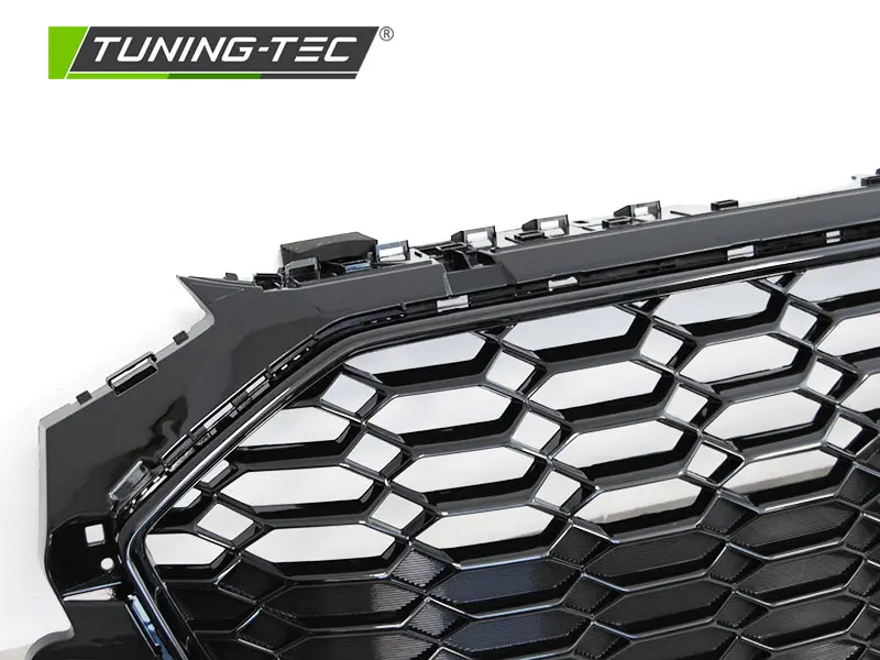 Front Grille Audi A4 B9 20-24 Glossy Black – náhľad 3