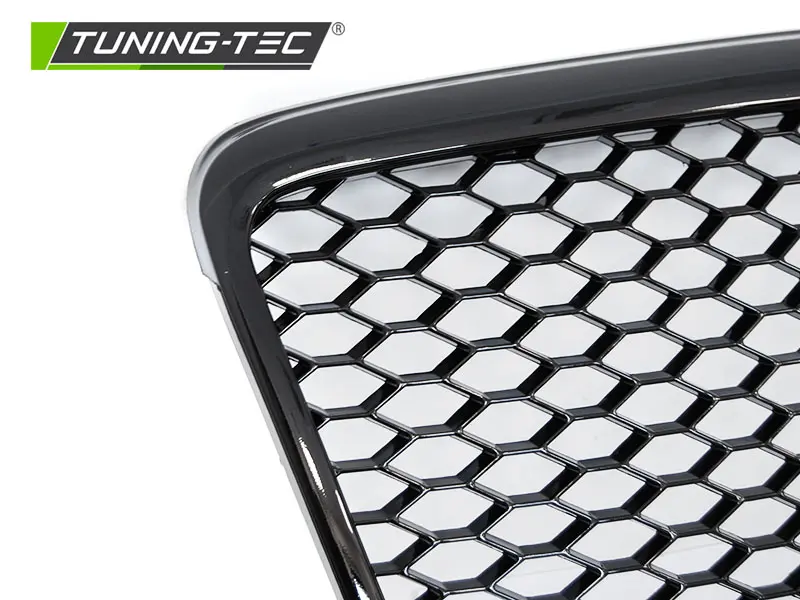 Front Grille Audi A6 C6 09-11 Sport Glossy Black – náhľad 3