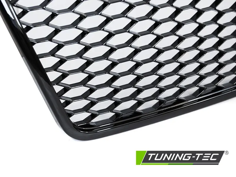 Front Grille Audi A6 C6 09-11 Sport Glossy Black – náhľad 4