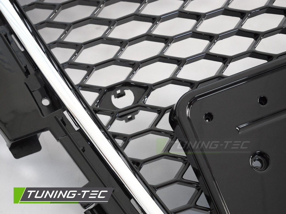 Front Grille Audi A3 08-12 Sport PDC Black Chrome – náhľad 4