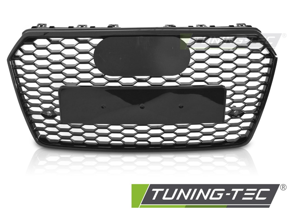 Front Grille Audi A7 C7 14-18 Glossy Black – náhľad 2