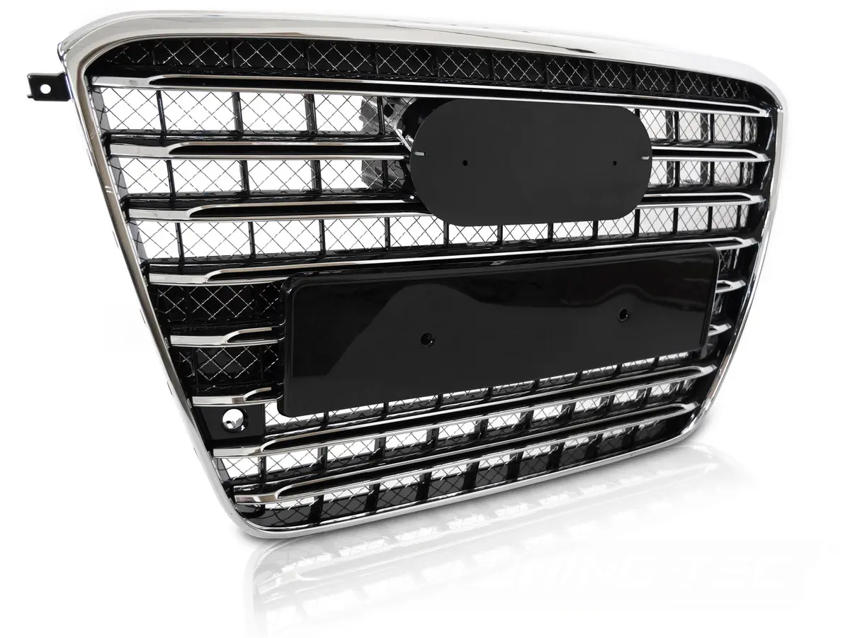 Front Grille Audi A8 D4 09-13 Black Chrome