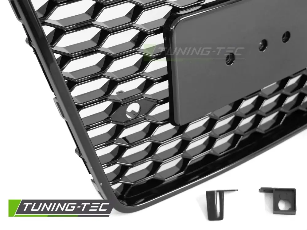 Front Grille Audi A8 D4 13-17 Glossy Black – náhľad 3