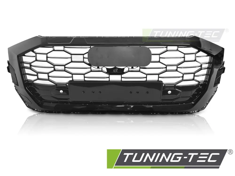 Front Grille Audi Q8 18-23 Glossy Black – náhľad 2