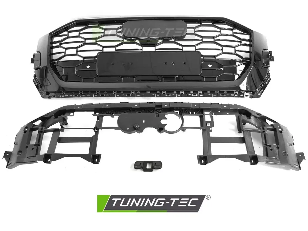 Front Grille Audi Q8 18-23 Glossy Black – náhľad 4