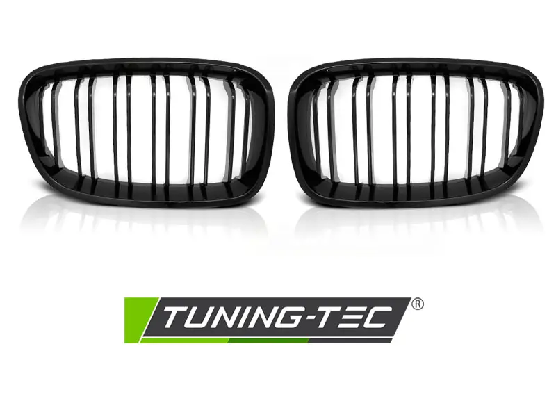 Front Grille BMW F20/F21 11-14 Double Bar Glossy Black – náhľad 2