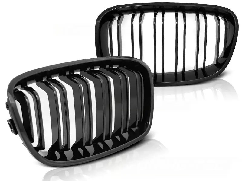 Front Grille BMW F20/F21 11-14 Double Bar Glossy Black