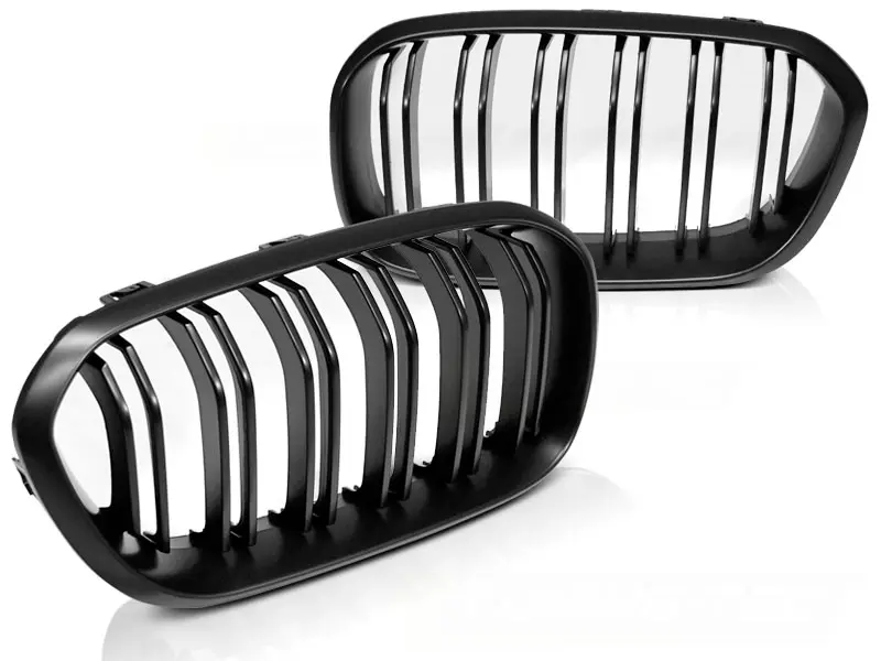 Front Grille BMW F20/F21 LCI 15-18 Double Bar Matte Black
