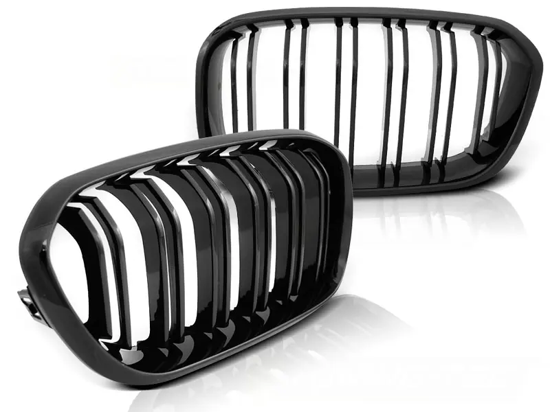 Front Grille BMW F20/F21 LCI 15-18 Double Bar Glossy Black
