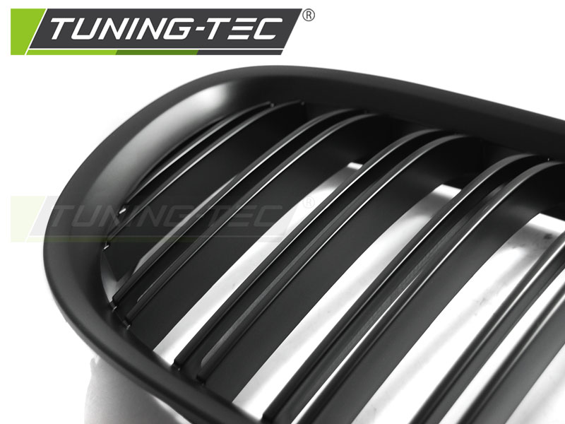 Front Grille BMW F01 09-15 Double Bar Matte Black – náhľad 2