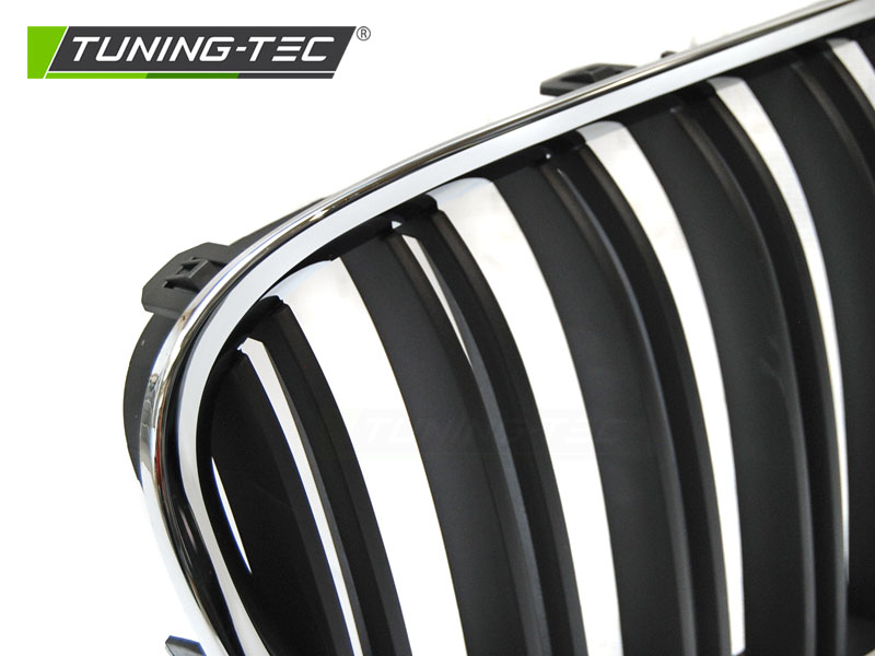 Front Grille BMW F01 09-15 Double Bar Black Chrome – náhľad 3