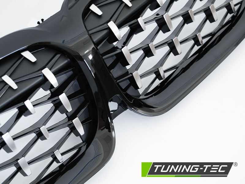 Front Grille BMW G20 G21 Diamond Glossy Black – náhľad 4
