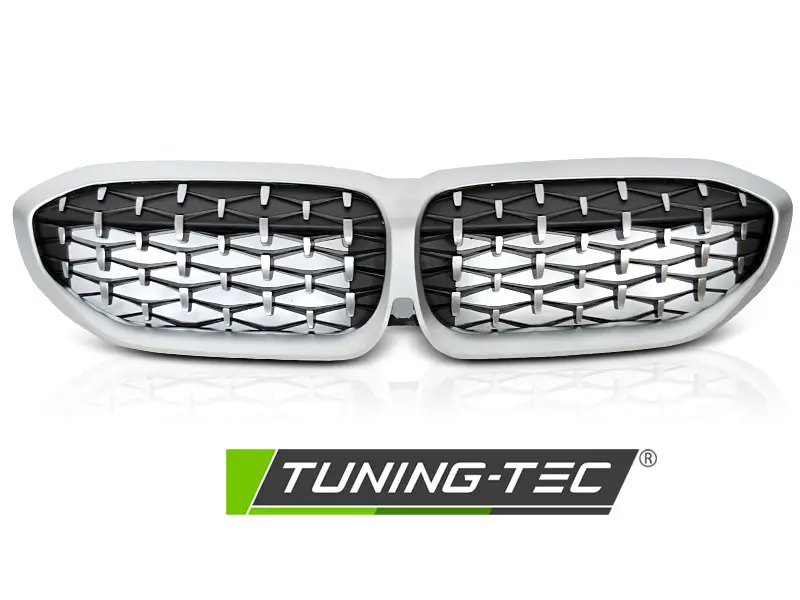 Front Grille BMW G20 G21 Diamond Silver – náhľad 2